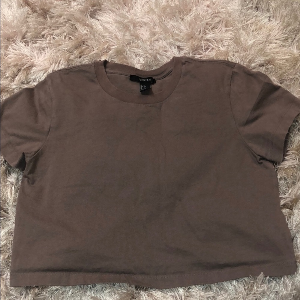 Nude Cropped Top T-Shirt